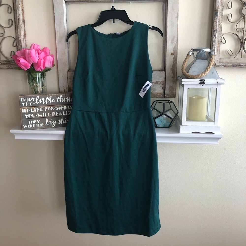 Old Navy Emerald Green Sleeveless Midi Dress NWT